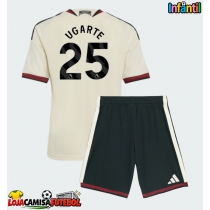 Camisa de Futebol Manchester United Manuel Ugarte #25 Equipamento Alternativo Infantil 2026-27 Manga Curta (+ Calças curtas)